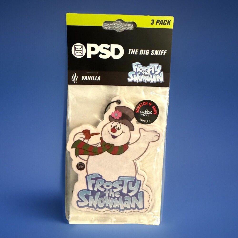 New PSD Hanging Air Freshener "Frosty the Snowman" 3 Pack  * Vanilla